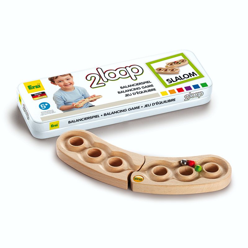 erz45272 Balancierspiel 2loop Slalom, aus Holz