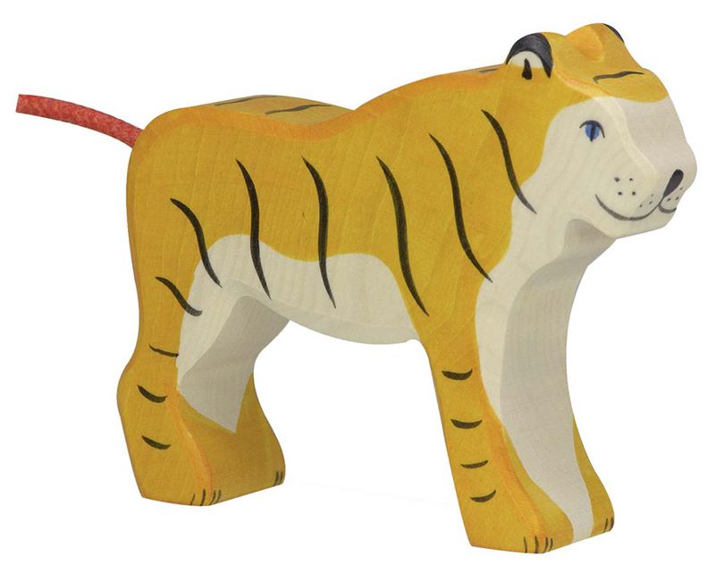 Holztiger Spielfigur Tiger, stehend