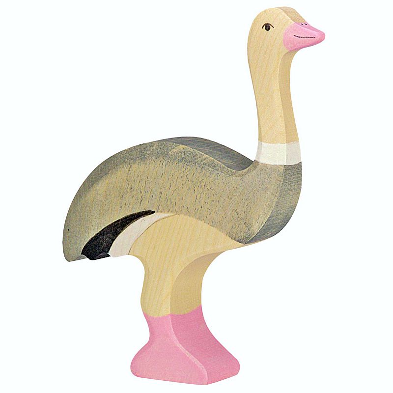 Holztiger Spielfigur Strauß