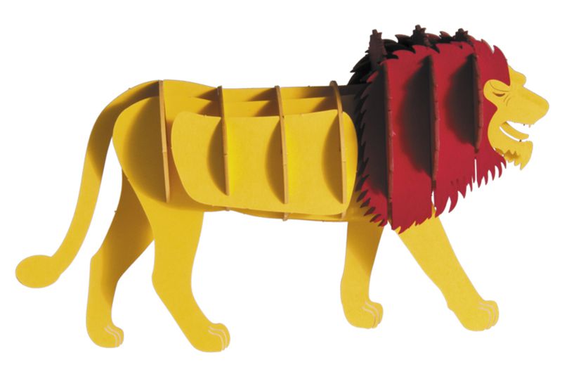 3D Modell Löwe, 3D Bausatz aus Spezialkarton, gelasert