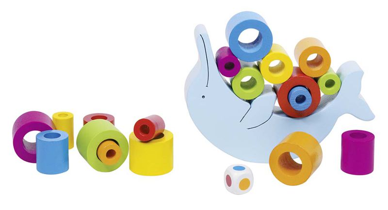 gk56901 Balancierspiel Delfin, 20 Teile aus Holz