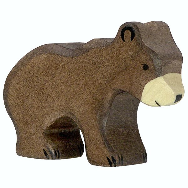gk80185 Holztiger Spielfigur Braunbär, klein