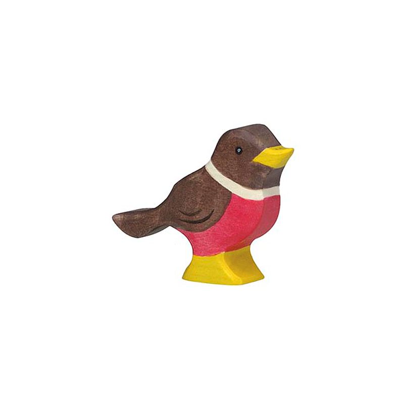 Holztiger Spielfigur Rotkehlchen