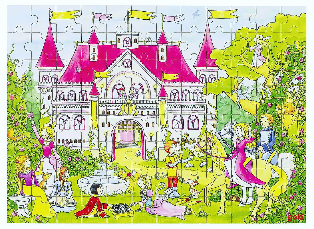 GK57615 Puzzle aus Holz, Traumschloss, 96 Teile aus Holz