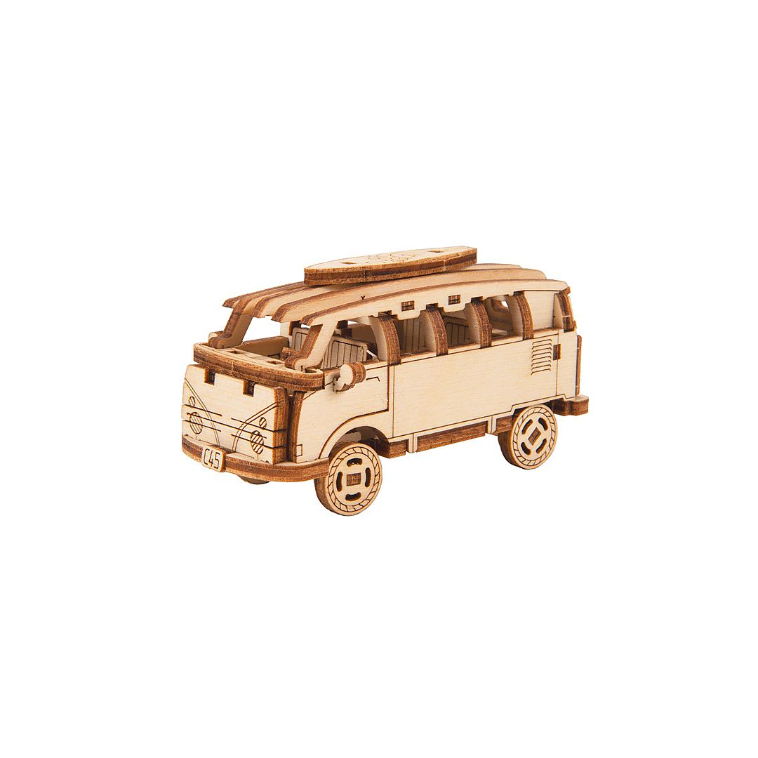 WC502380_1 Wooden City Superfast: Retro Ride 1, Minibus 3D Holzbausatz