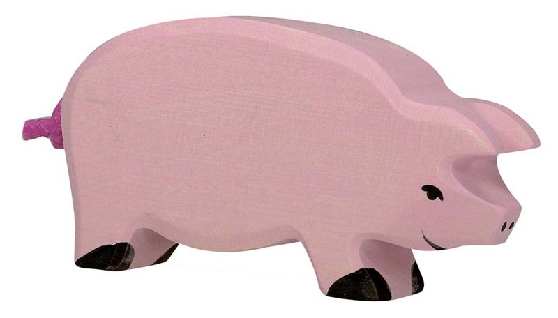 gk80065 Holztiger Spielfigur Schwein