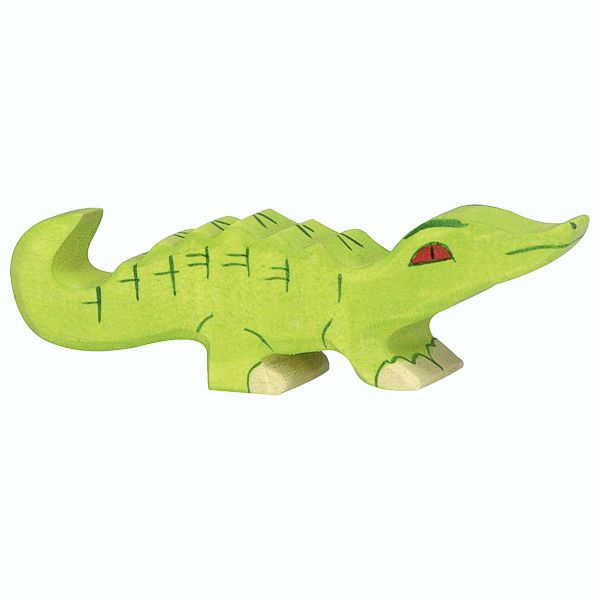 Holztiger Spielfigur Krokodil, klein