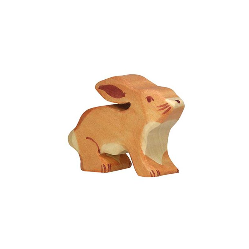 Holztiger Spielfigur Hase,  klein