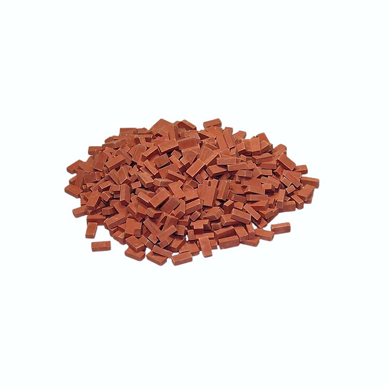 JUW22030 Miniaturmauersteine, Ziegelsteine M1:24, 800 Stk. ziegelrot dunkel, Modellbauziegel