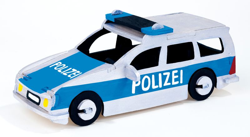 Holzbausatz Polizeiauto, 26 Einzelteile
