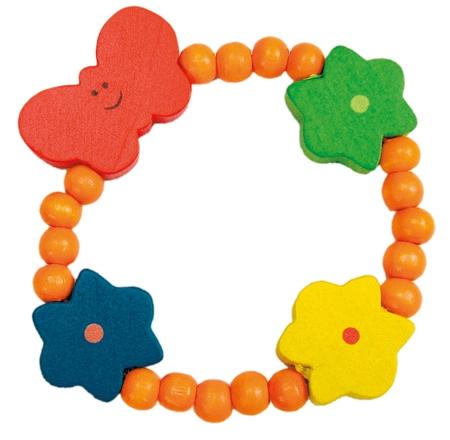 Kinderschmuck, Holzperlen Armband Schmetterling