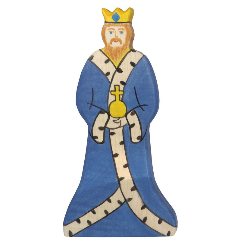 Holztiger Spielfigur König