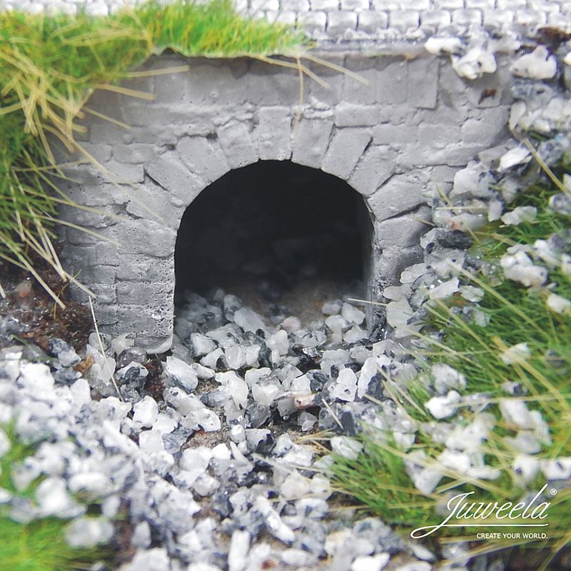 Wasserdurchlaß klein, grau, Modelleisenbahn H0, M1:87, 4 Stück