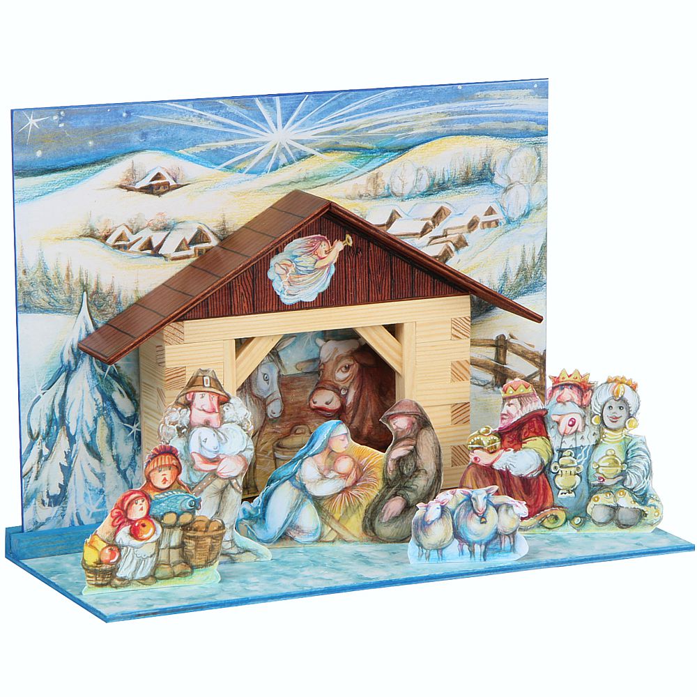 Walachia Holzbausatz Bethlehem Krippe