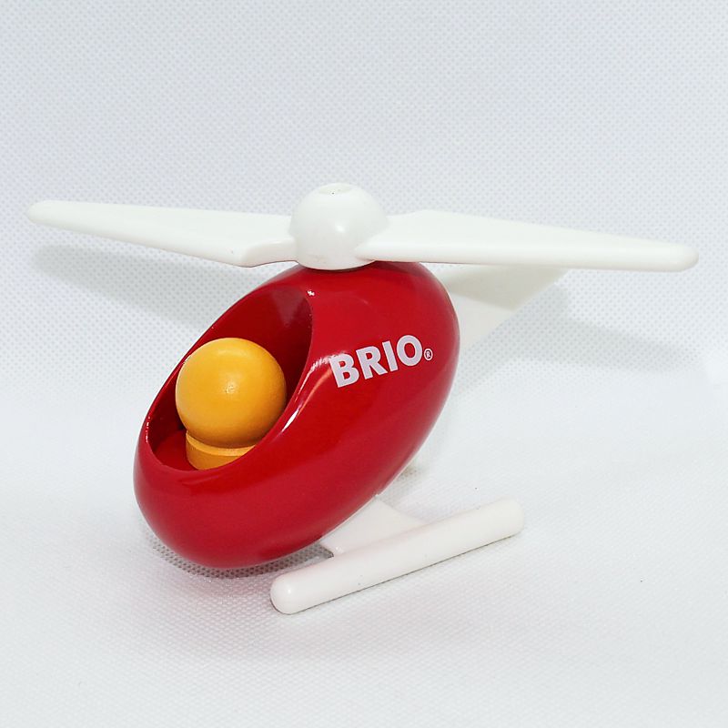 id30206b roter Hubschrauber aus Holz