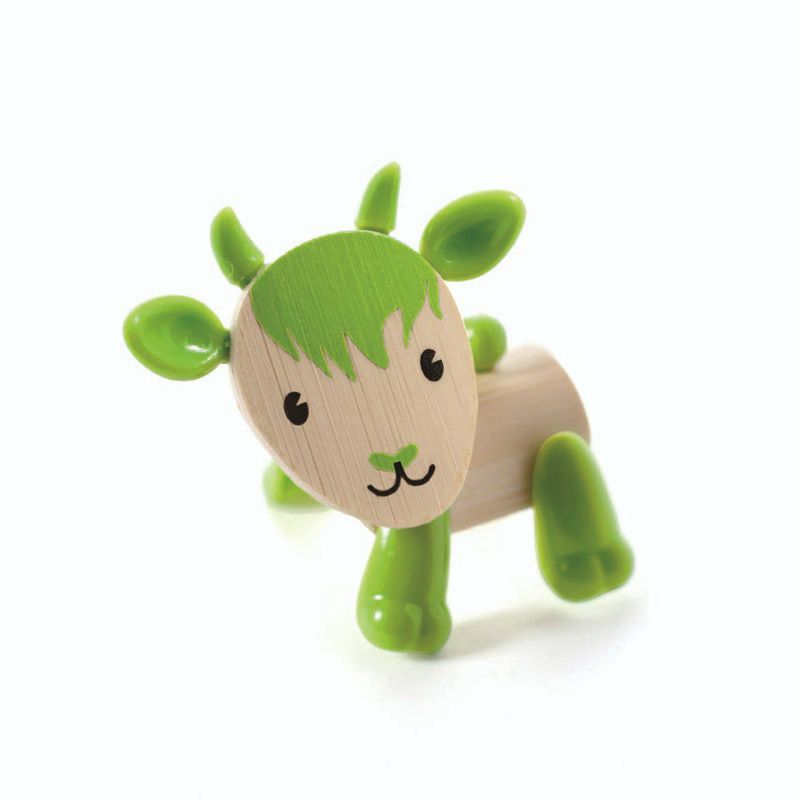 Tierfigur Ziege, aus Bambus und Kunststoff