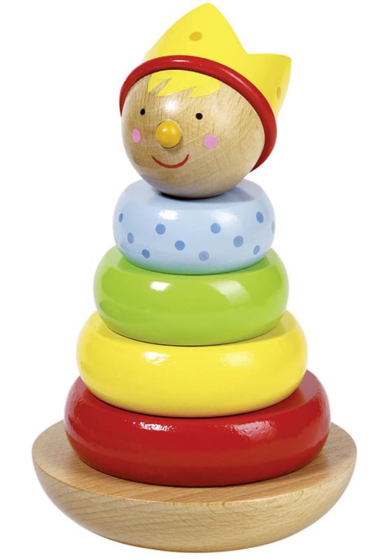 Stapel-Stehaufmännchen Prinz, Holz