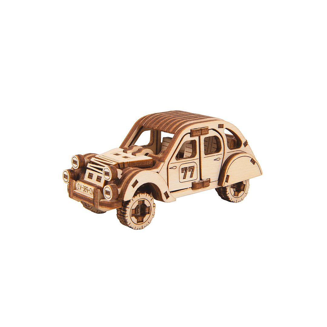 WC502382_1 Wooden City Superfast, 3D Holzbausatz Rally Car 2, Economy Car