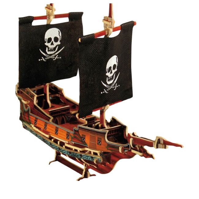 Holzbausatz 3D Piratenschiff Jack