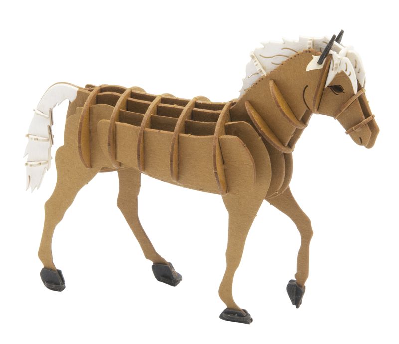 3D Modell Haflinger Pferd, Bausatz aus Spezialkarton, gelasert