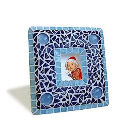 Mosaic Bausatz Bilderrahmen, blau