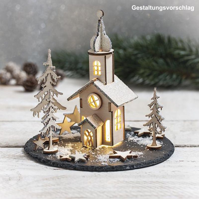 Holzbausatz Weihnachtskirche