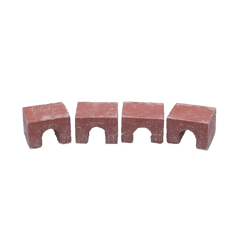 Wasserdurchlaß klein, ziegelrot, Modelleisenbahn H0, M1:87, 4 er Set