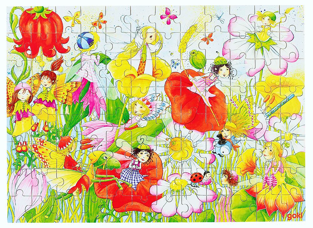 GK57616 Puzzle aus Holz, Blumenfeen, 96 Teile aus Holz