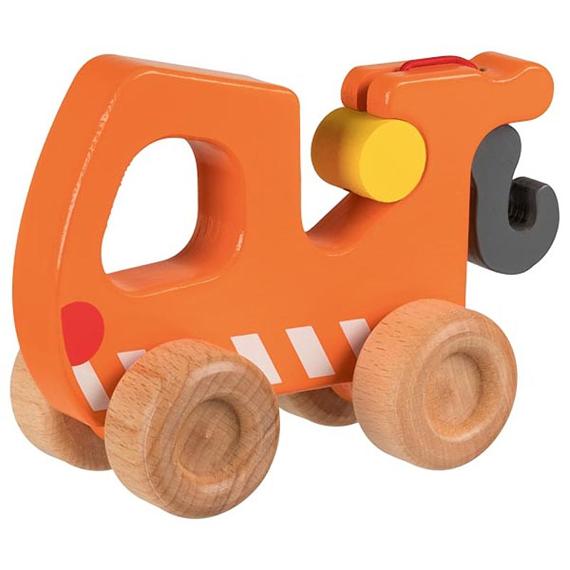 Schiebefahrzeug Abschleppwagen, ab 2 Jahre, Holz