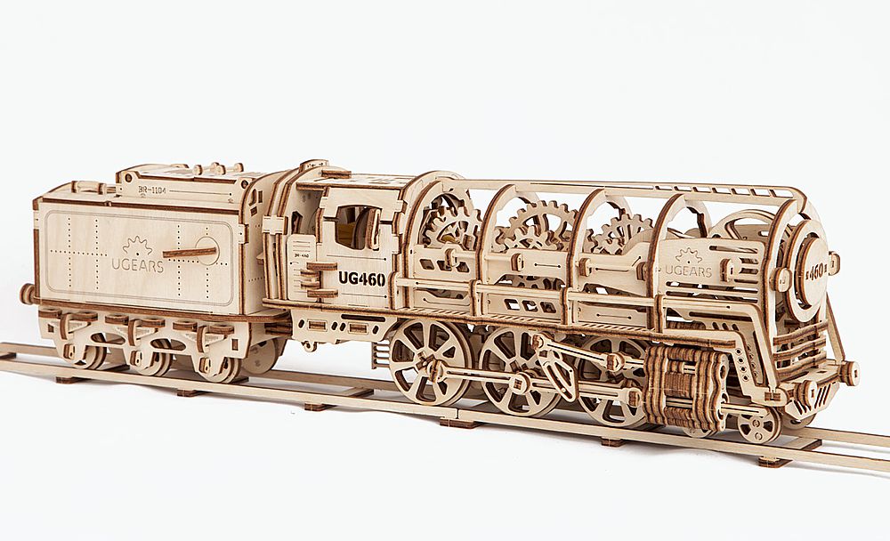 UG70012_1HuXYbDQUaOh5b Ugears mechanischer Holzbausatz Dampflokomotive 460 mit Tender