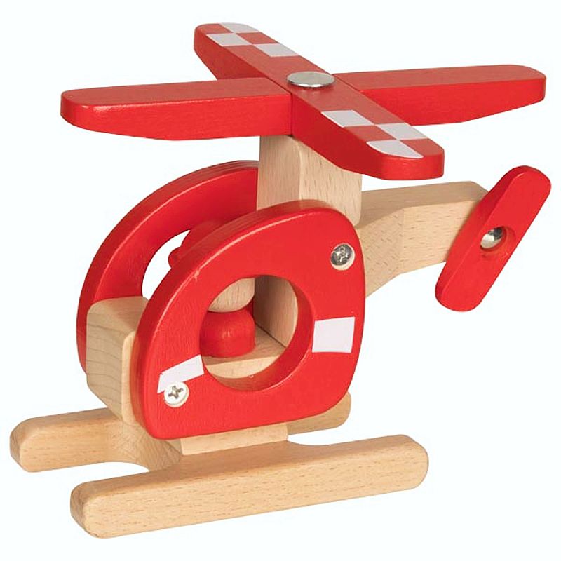 Helikopter, Hubschrauber, Spielzeughubschrauber aus Holz