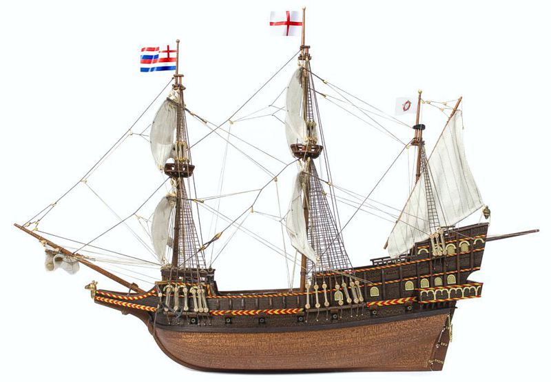 Golden Hind, Schiffsbausatz aus Holz im Maßstab 1:85