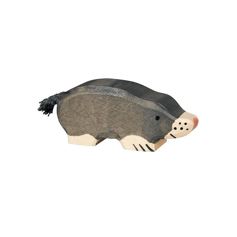 Holztiger Spielfigur Maulwurf