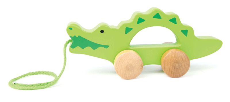 Ziehtier, Nachzieh-Alligator, aus Holz