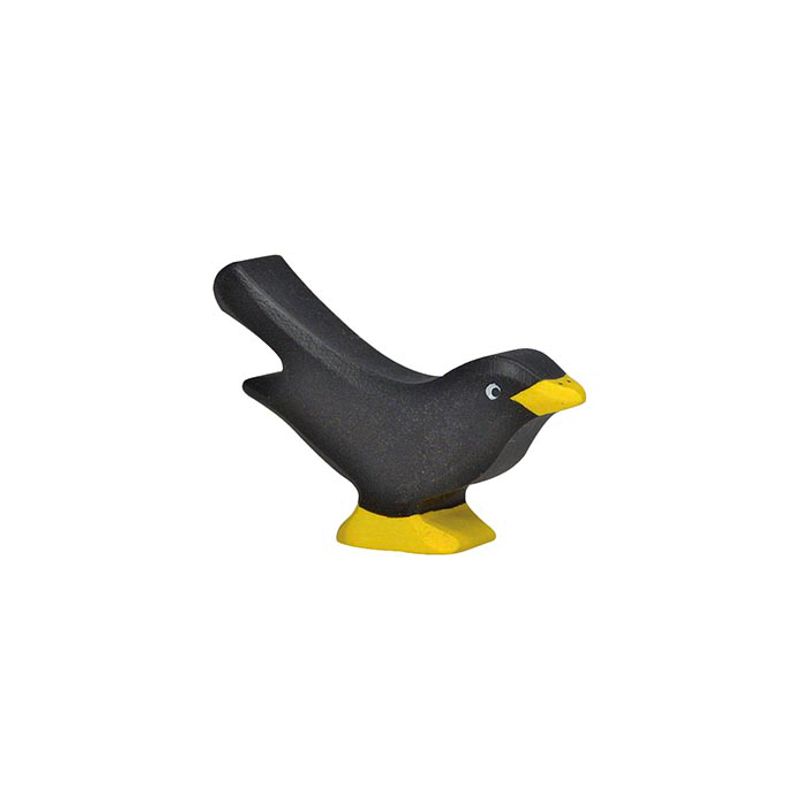 Holztiger Spielfigur Amsel