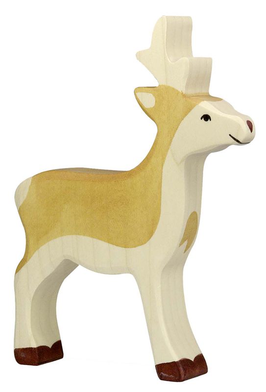 Holztiger Spielfigur Rehbock