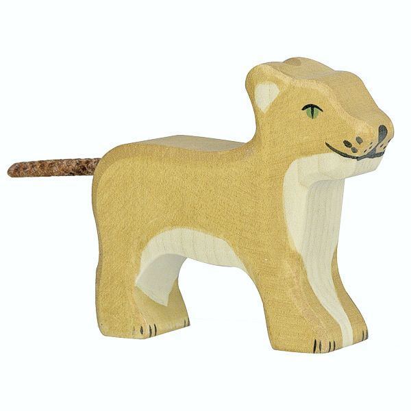 Holztiger Spielfigur, Löwe, klein, stehend