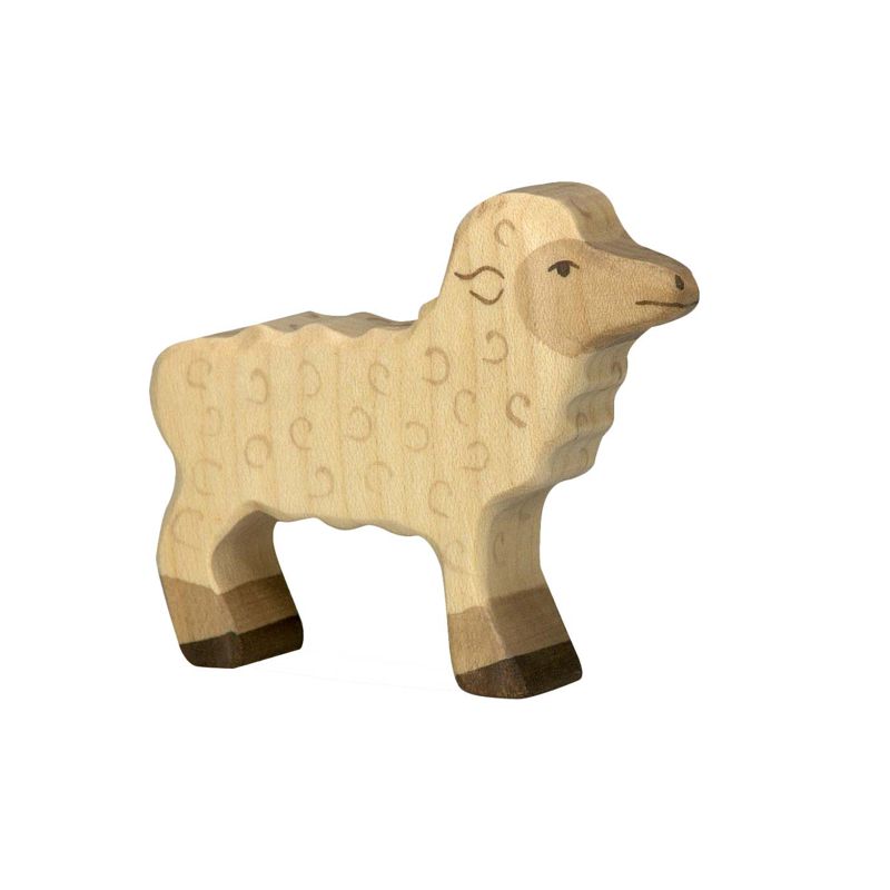 Holztiger Spielfigur Lamm