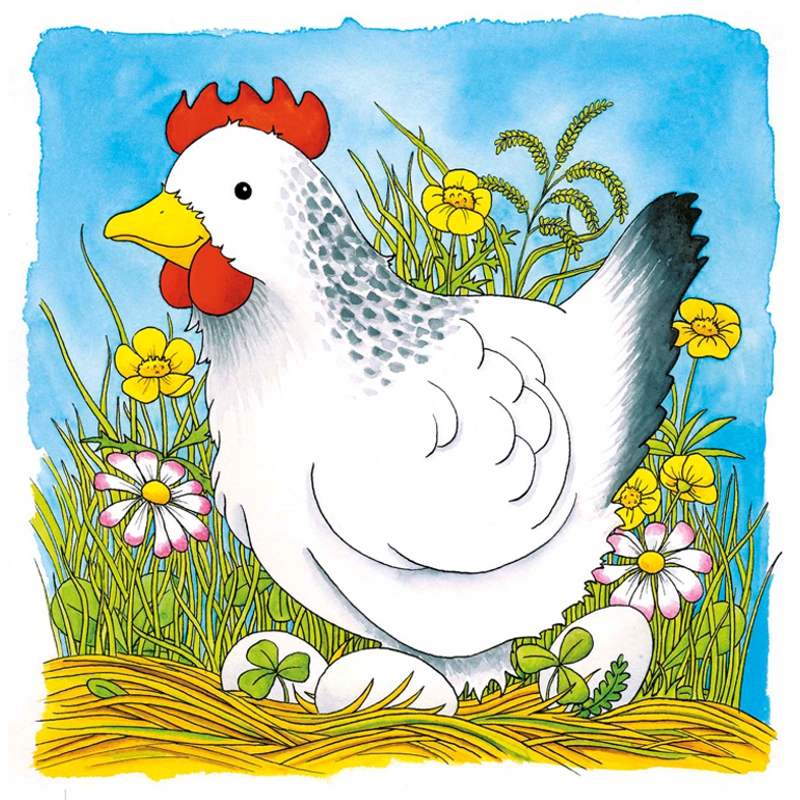 Goki, Schichtenpuzzle aus Holz, Das Huhn