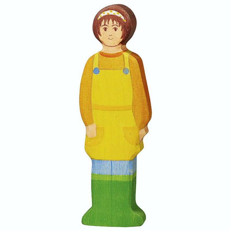 Holztiger Spielfigur Bäuerin