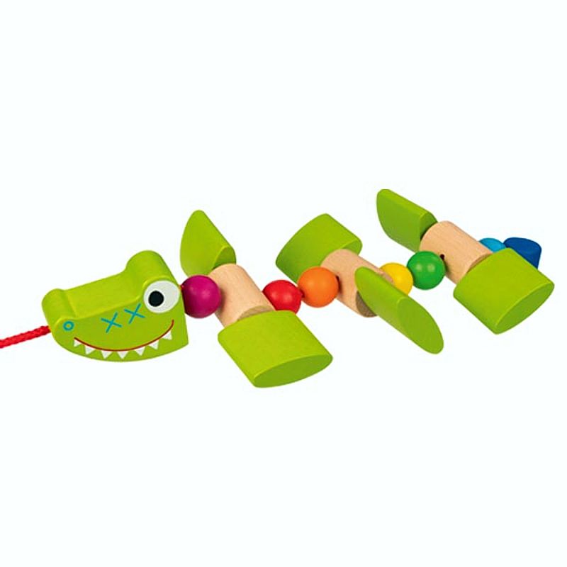 GK54902 Ziehtier Krokodil, ab 1 Jahr, Holzspielzeug