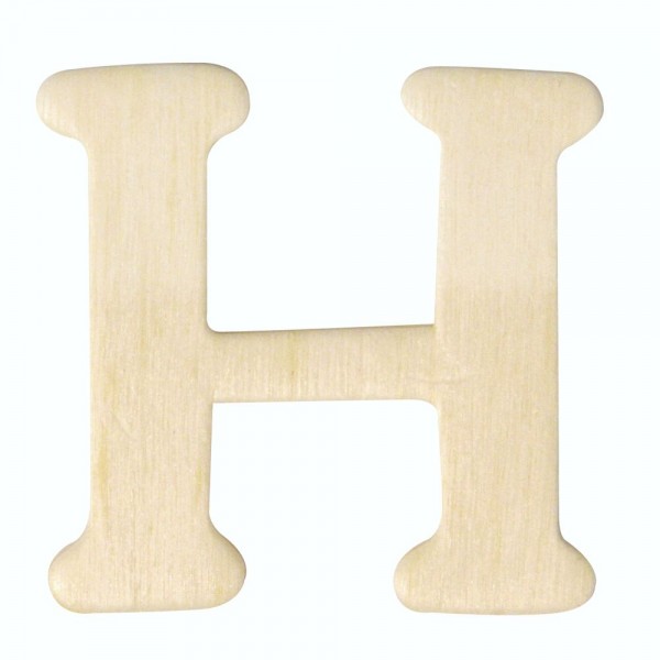 Holz-Buchstabe H, 4 cm