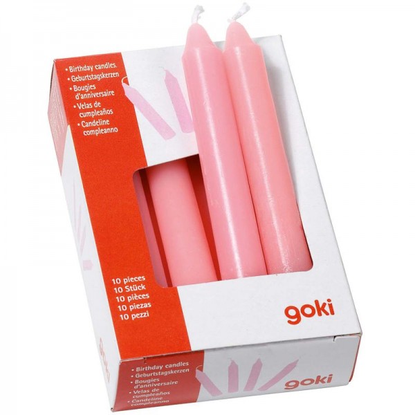 Goki Geburtstagskerzen 10 Stk., rosa