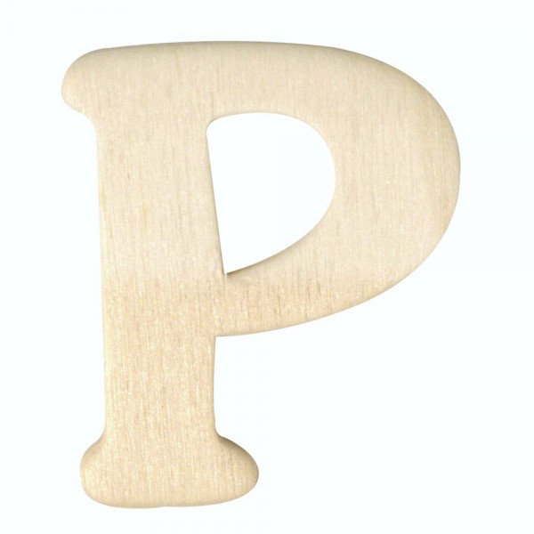 Holz-Buchstabe P, 4 cm