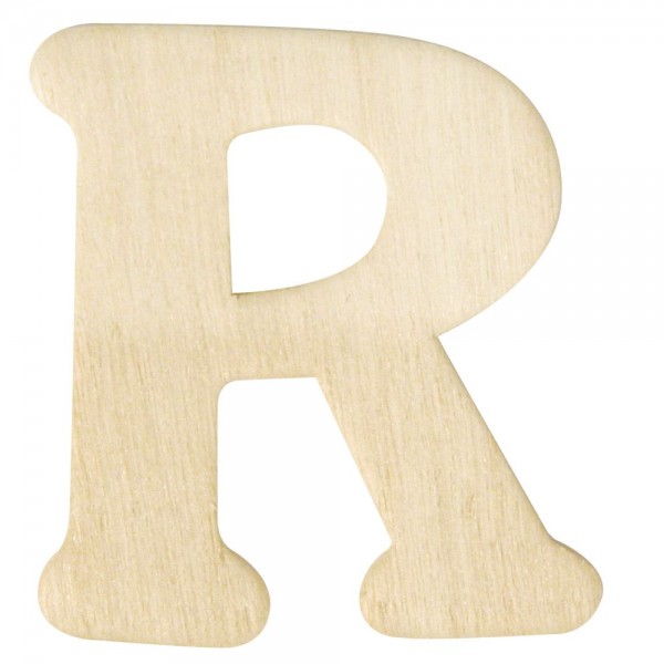 Holz-Buchstabe R, 4 cm