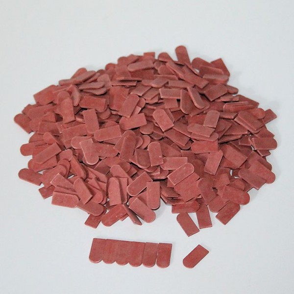 Flachziegel Biberschwanz, Miniaturdachziegel, M1:32/35, rot dunkel, 500 Stk.