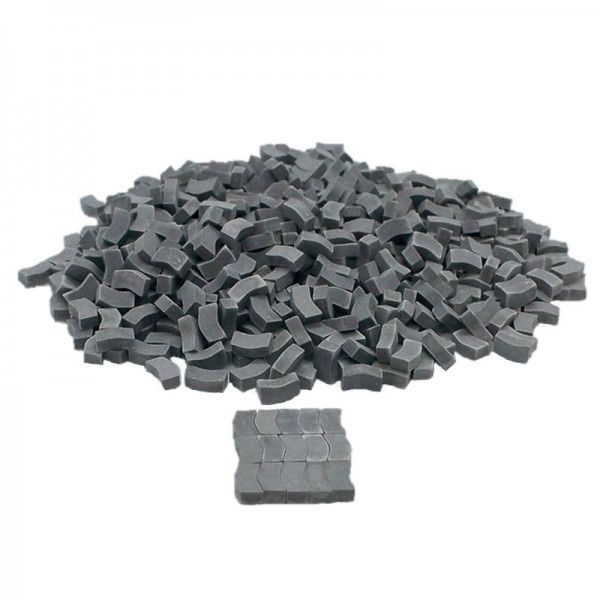 Miniatur Pflastersteine Typ W grau dunkel, M 1:32, Keramik