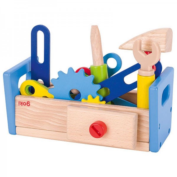 Werkbank mit Werkzeug und Zubehör, Holzspielzeug
