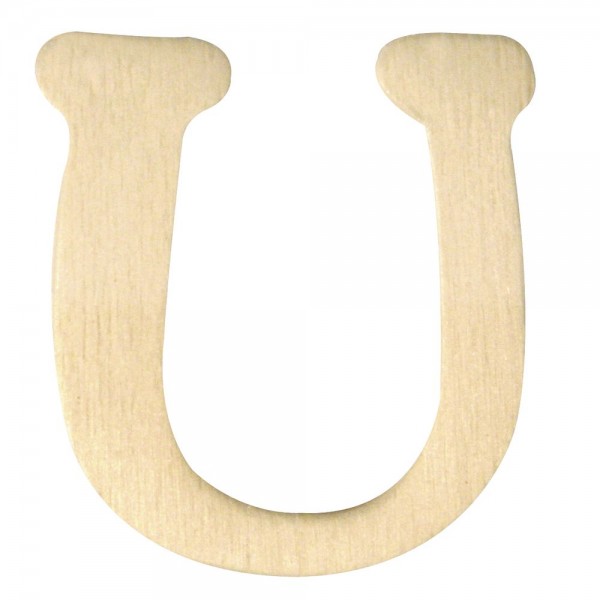 Holz-Buchstabe U, 4 cm