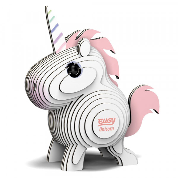 Eugy Unicorn, Einhorn 3D Puzzle Tierfigurenbausatz
